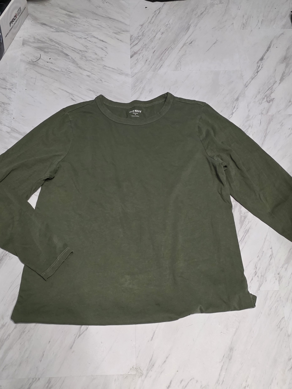 Old Navy Olive Long-Sleeve Crewneck Tee